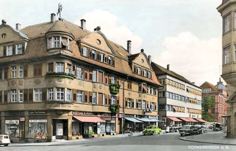 Der Jauch-Firmensitz in Villingen-Schwenningen im Jahr 1954