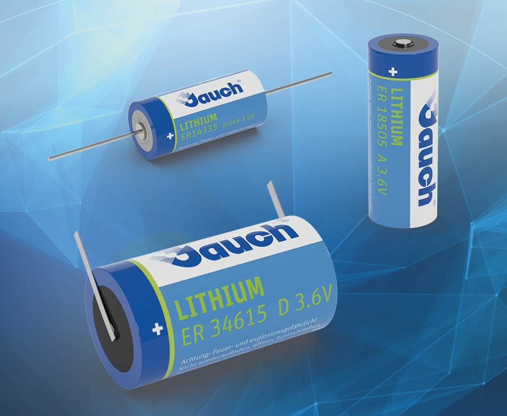 Drei Lithium-Thionylchlorid-Batterien