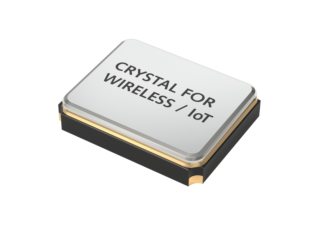 Quarz mit Schrift "Crystal for Wireless/IoT"