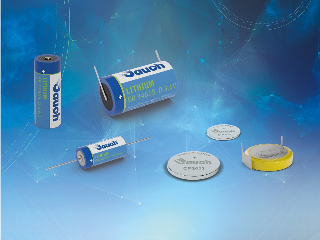 Primary cylindrical and button cells from Jauch.