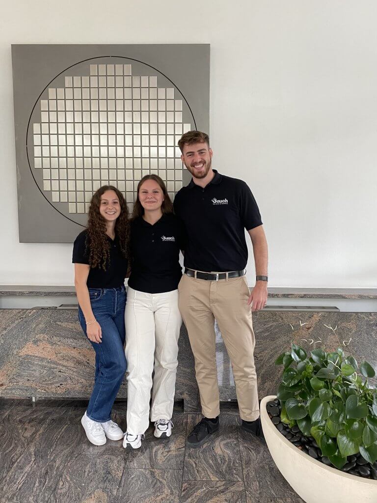 The Jauch Trainees Vivienne, Lucia and Maximilian